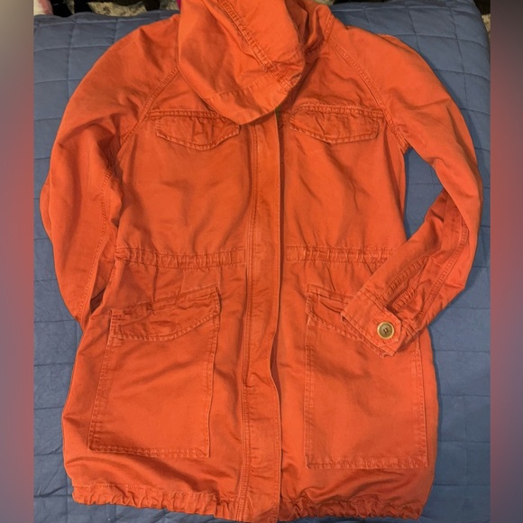 Ann Taylor LOFT burnt orange Adirondack Jacket Linen size Medium - Picture 3 of 13